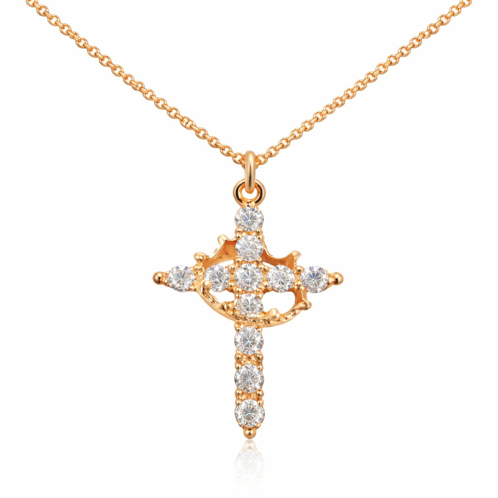 Seraphine™ Cross & Crown Necklace