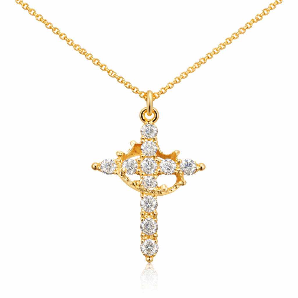 Seraphine™ Cross & Crown Necklace