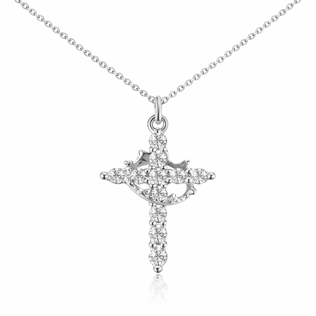 Seraphine™ Cross & Crown Necklace